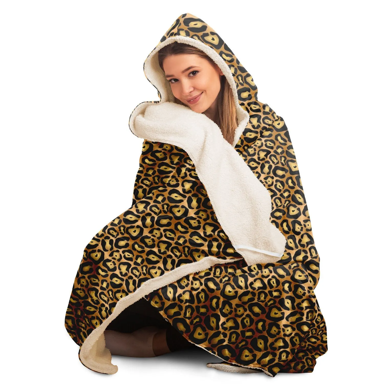 65 MCMLXV Unisex Jaguar Print Hooded Blanket