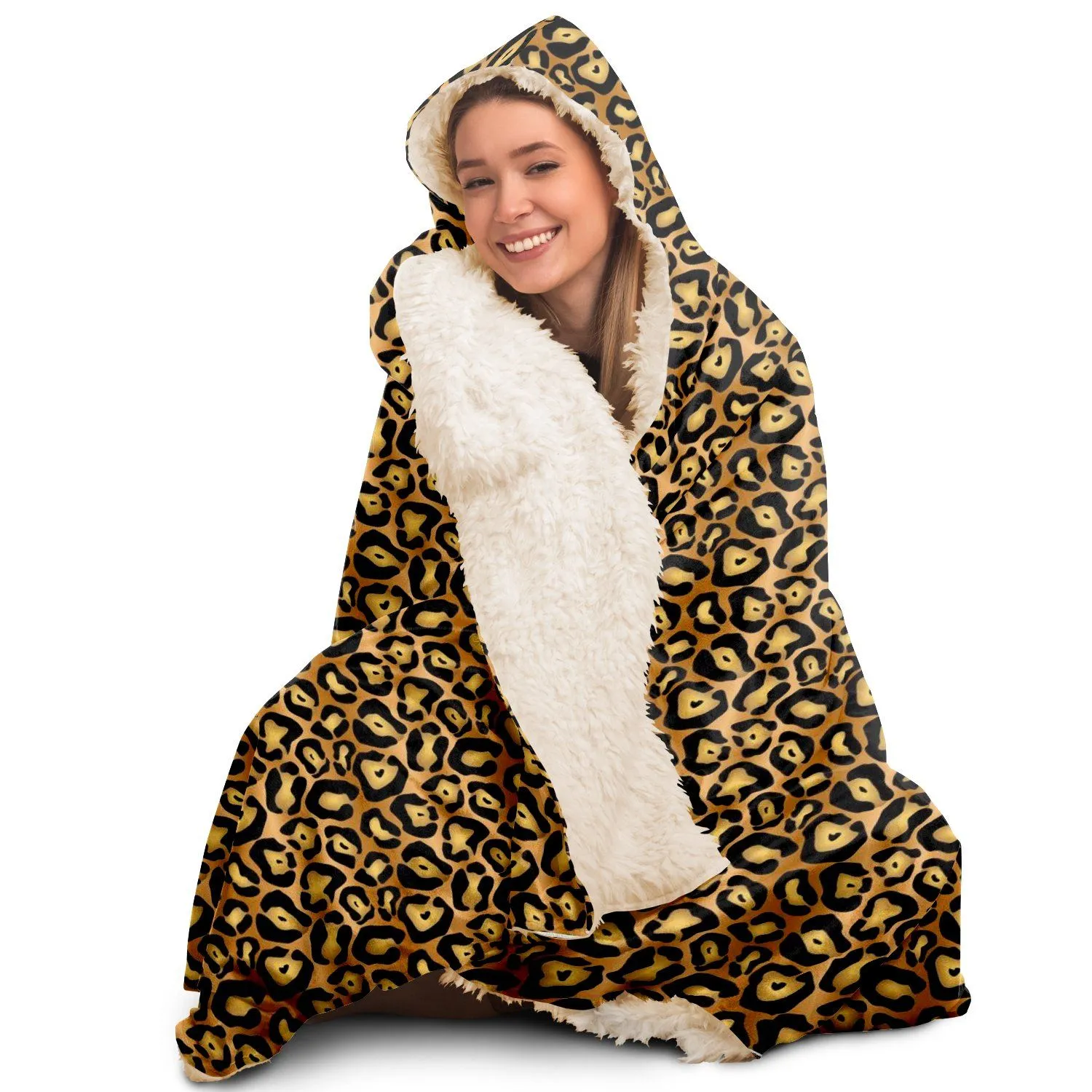 65 MCMLXV Unisex Jaguar Print Hooded Blanket