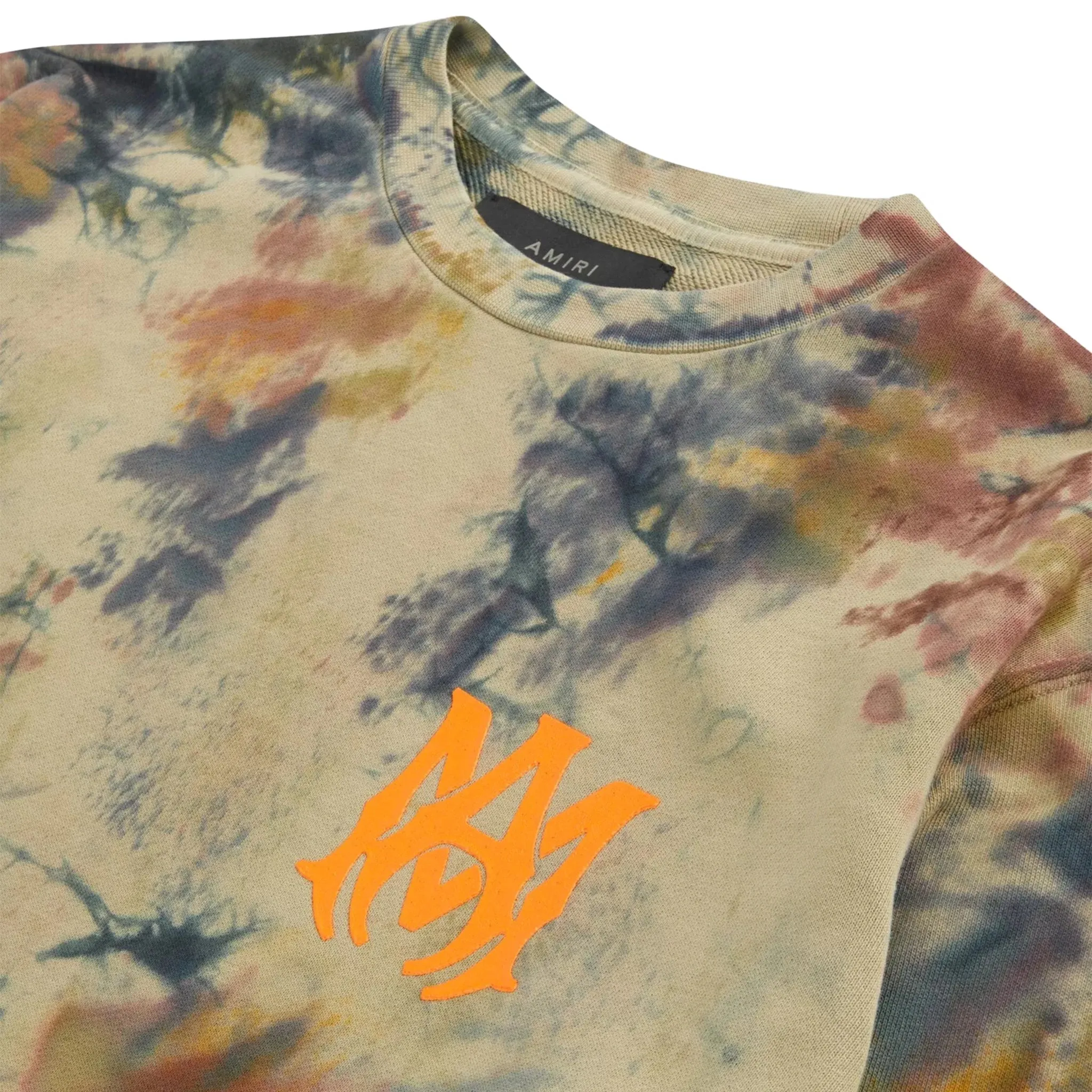 Amiri Kids Bones Tie Dye Green T Shirt