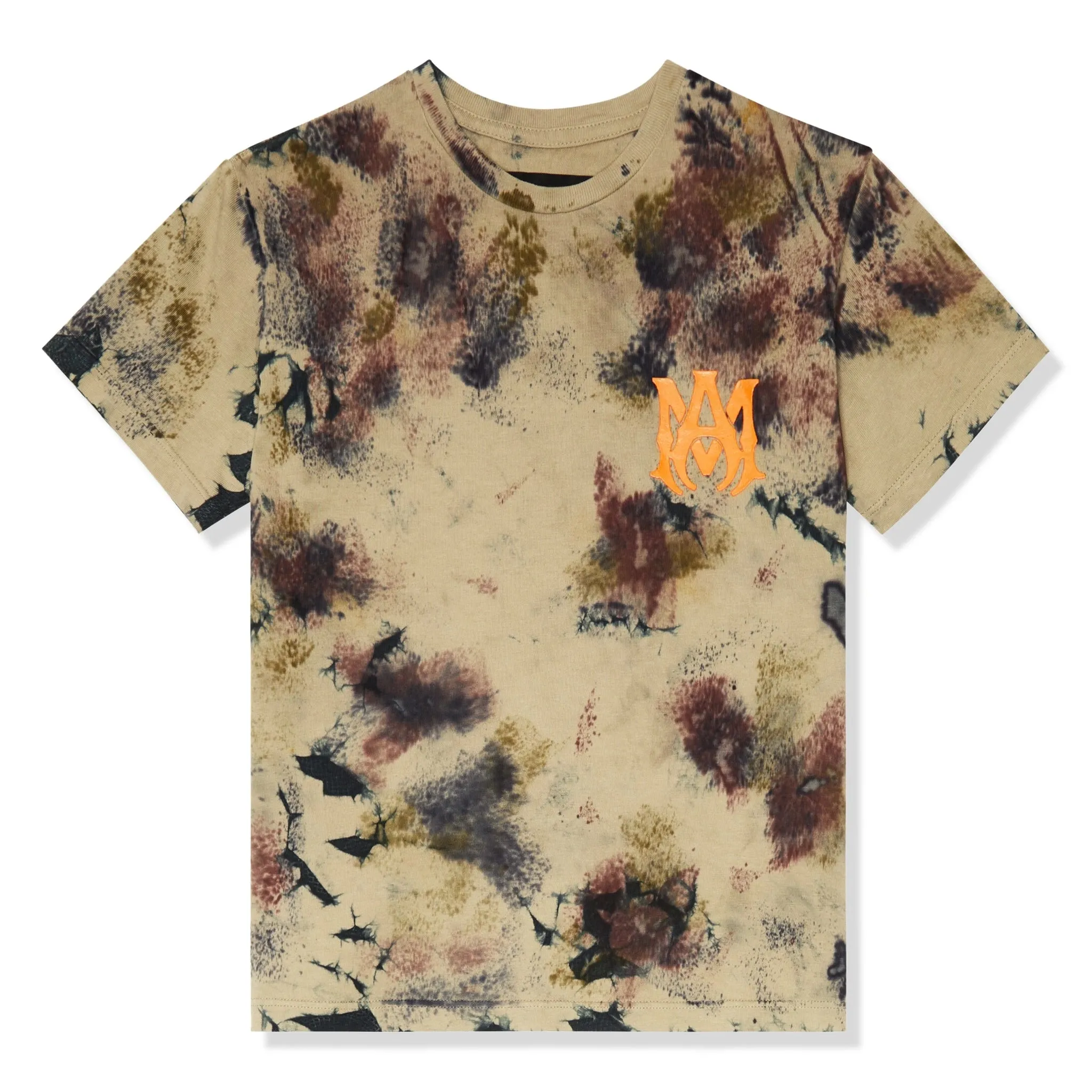 Amiri Kids Bones Tie Dye Green T Shirt