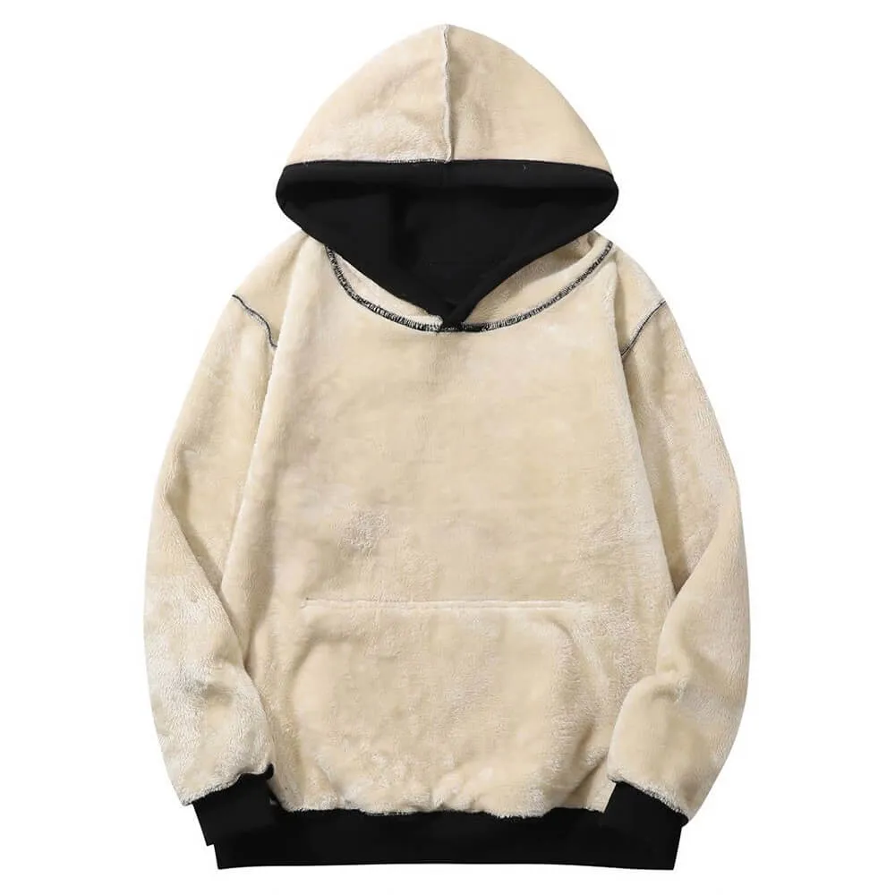 Be Kind American Flag Warm Fleece Sherpa Lined Hoodie