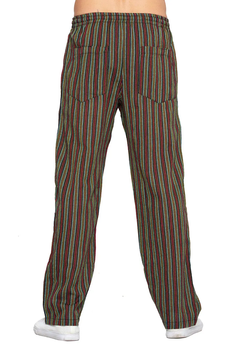 Black Striped Men's Lounging Pants