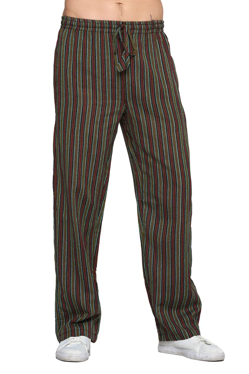 Black Striped Men's Lounging Pants