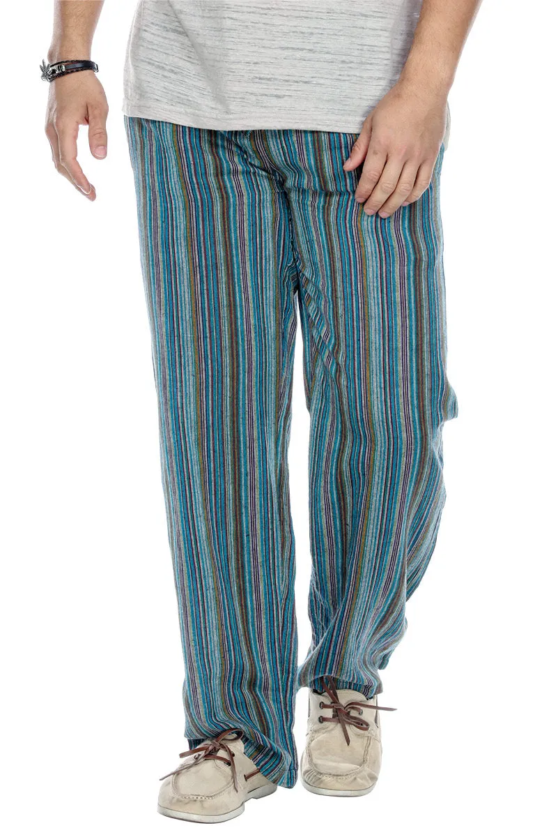 Black Striped Men's Lounging Pants