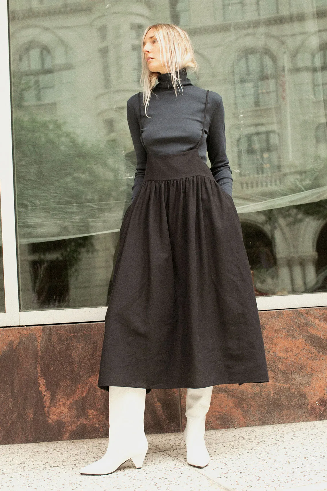 Black Suspender Dress