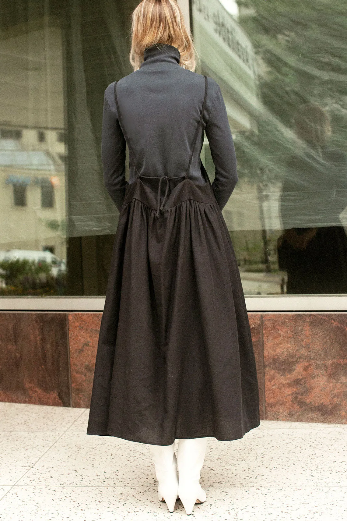 Black Suspender Dress