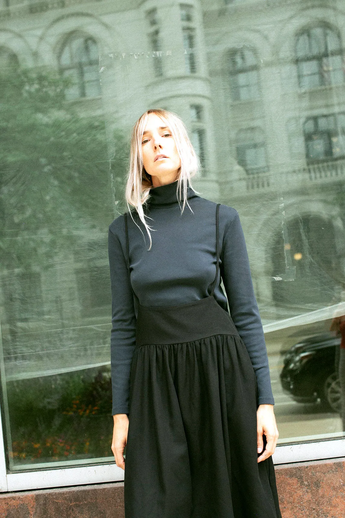 Black Suspender Dress