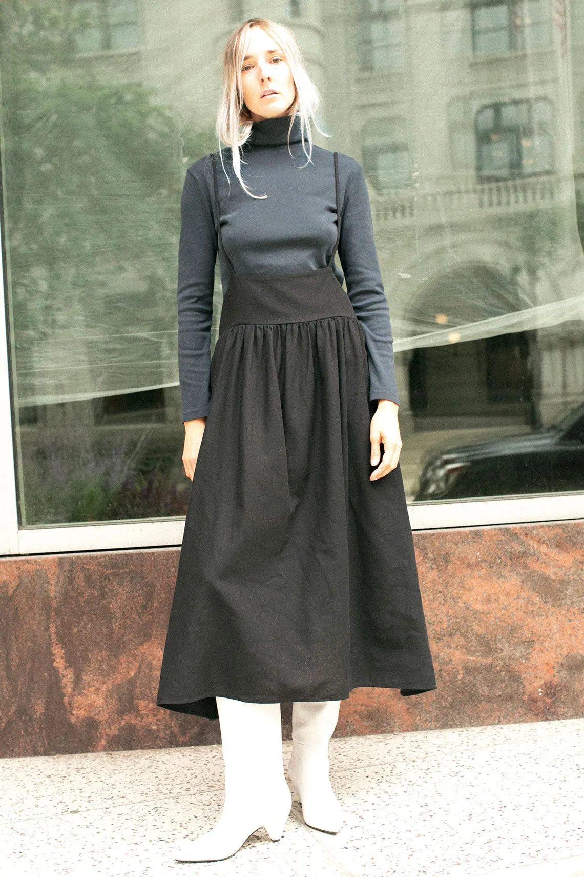 Black Suspender Dress