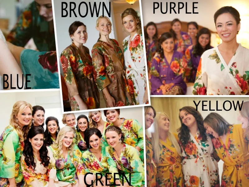 Brown Bridesmaids Robes