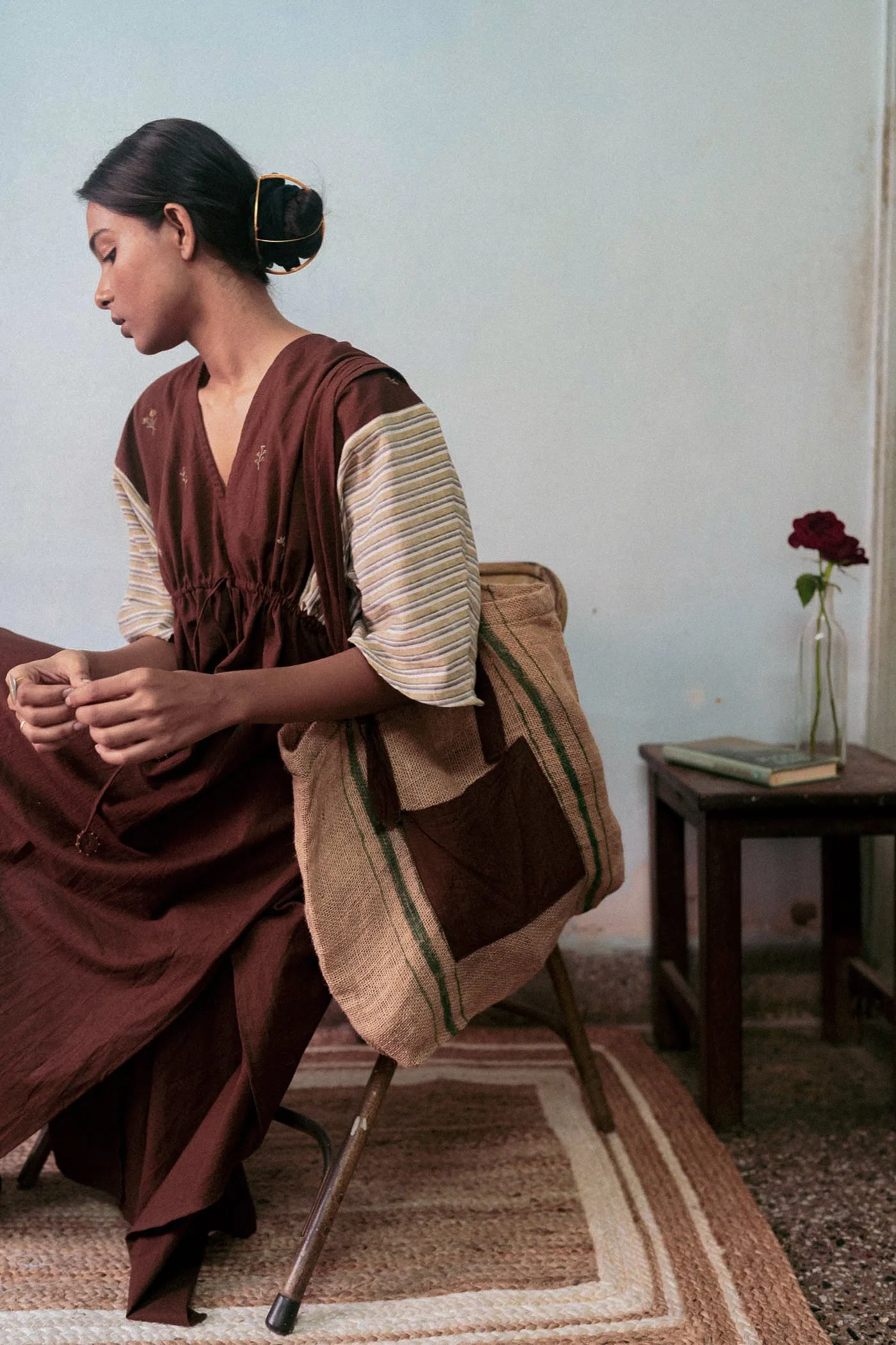 Brown Cotton Dress