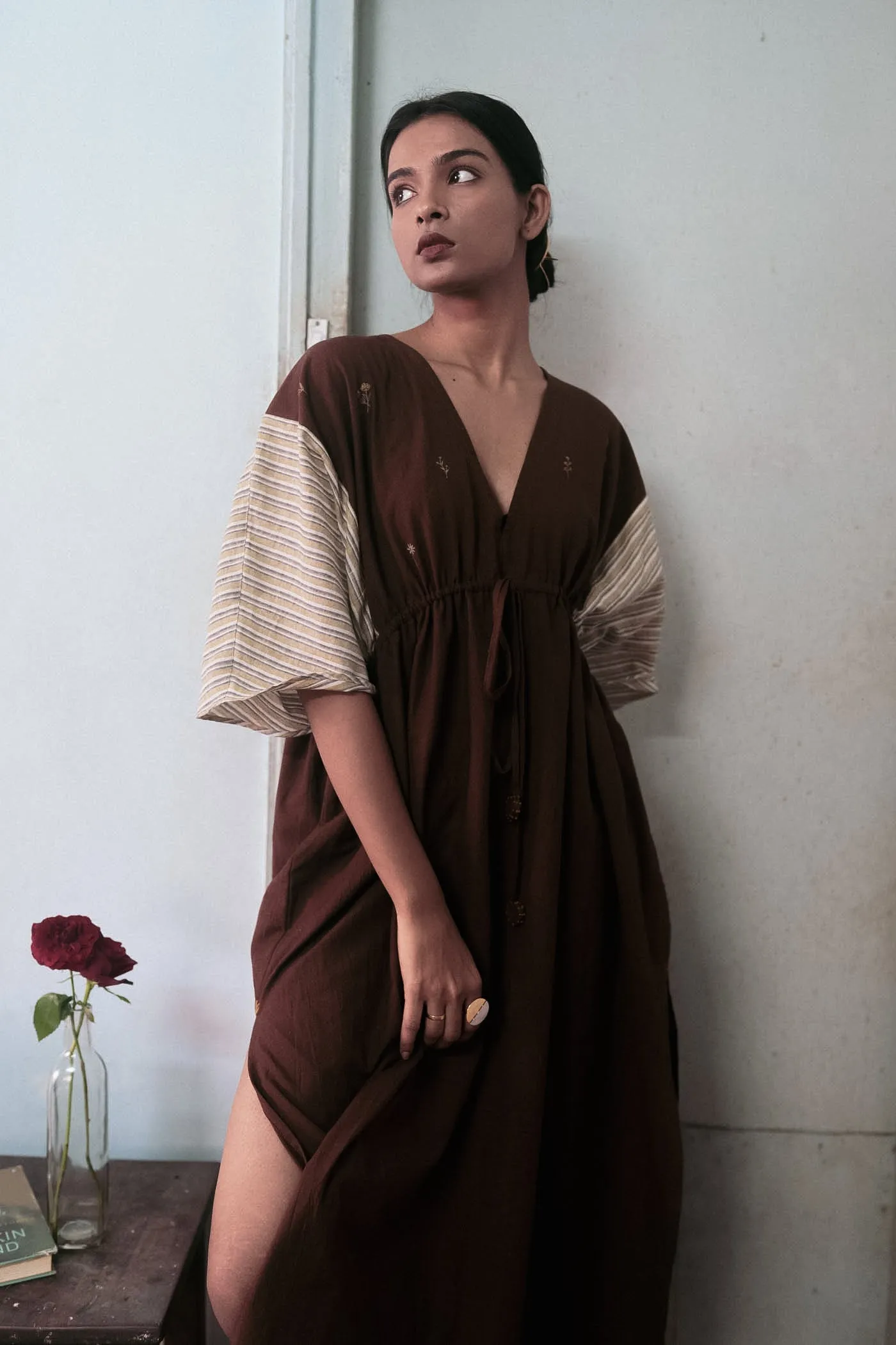 Brown Cotton Dress