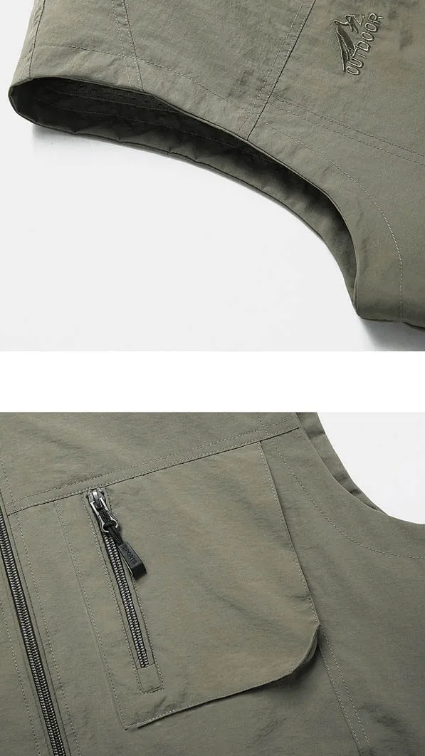 Casual Stand Collar Zipper Travels Vest / Men's Sleeveless Clothes - SF0297