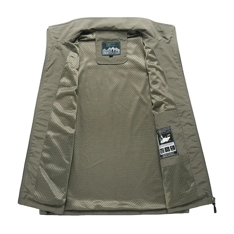 Casual Stand Collar Zipper Travels Vest / Men's Sleeveless Clothes - SF0297