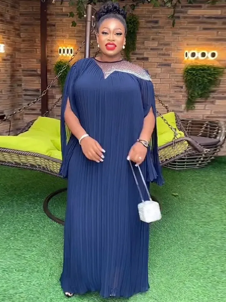 Chiffon Dresses Women Loose Boubou Dubai African Abayas