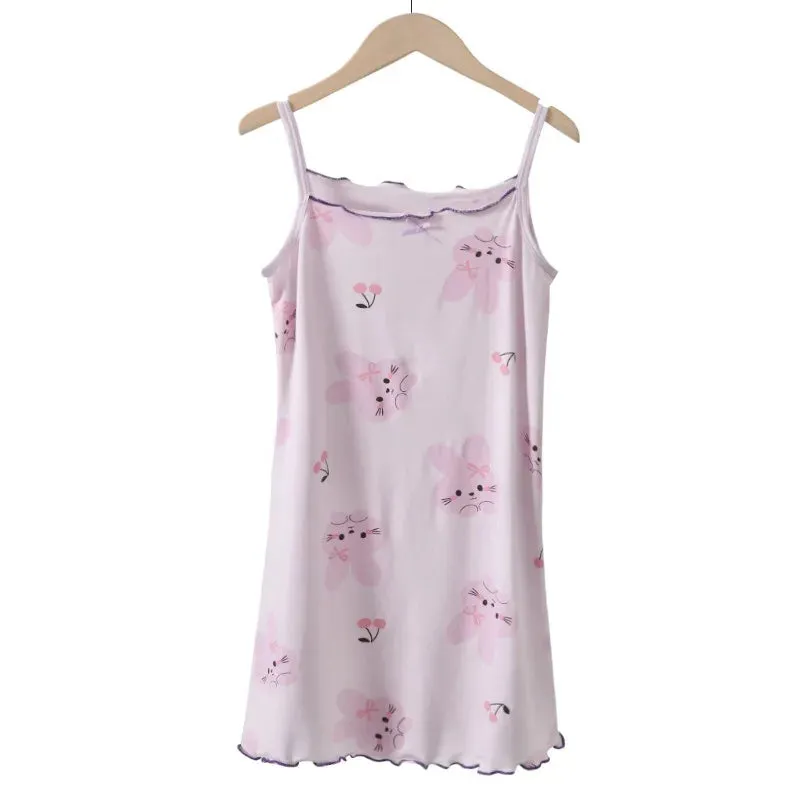 Children's Pajamas Summer Thin and Breathable New Girls' Pajamas Home Clothes Small Suspenders