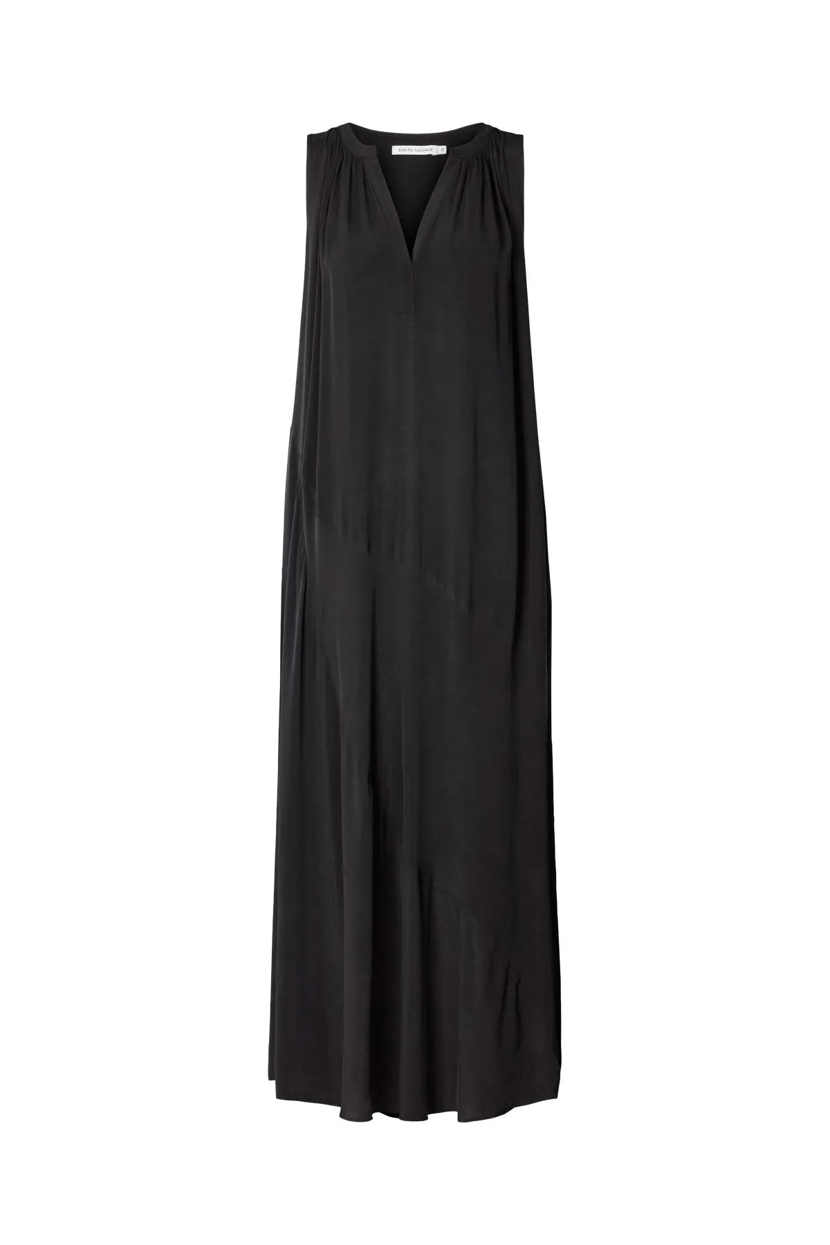 Chili - Sandwashed long placket dress I Black