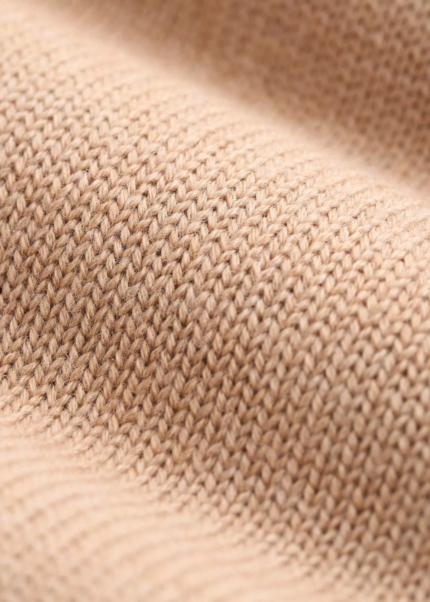 Chunky Merino Quarter-Zip Sweater for Tall Men in Oat