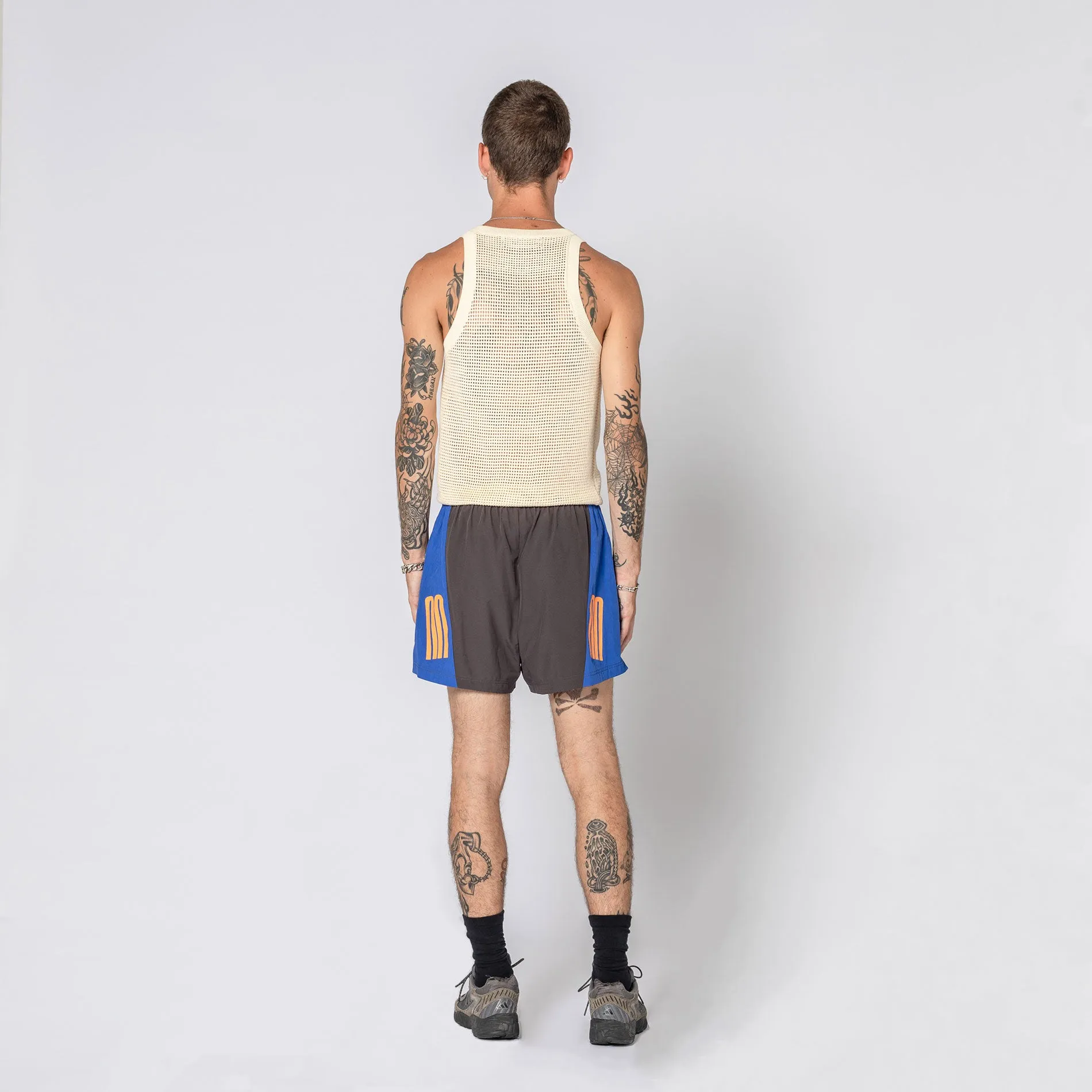 CREAM MESH TANK