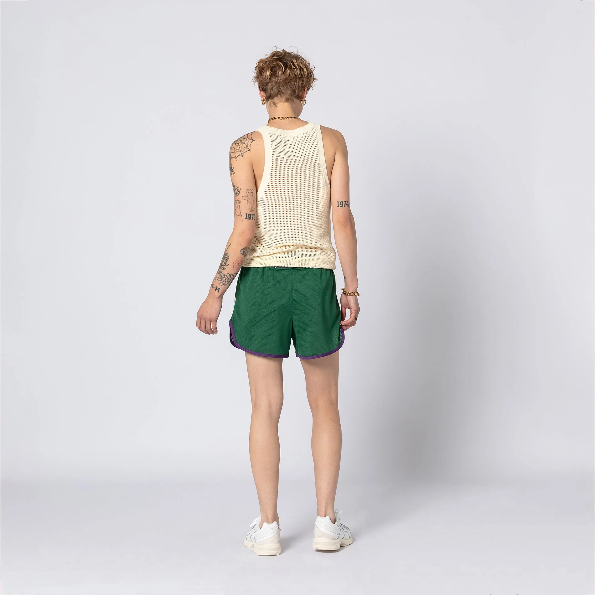 CREAM MESH TANK