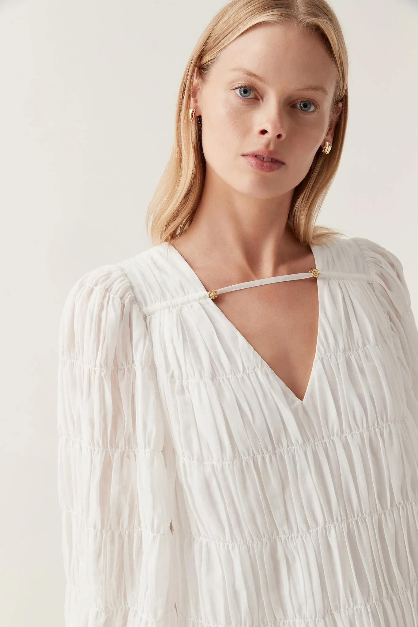 Evelina Ruched Mini Dress