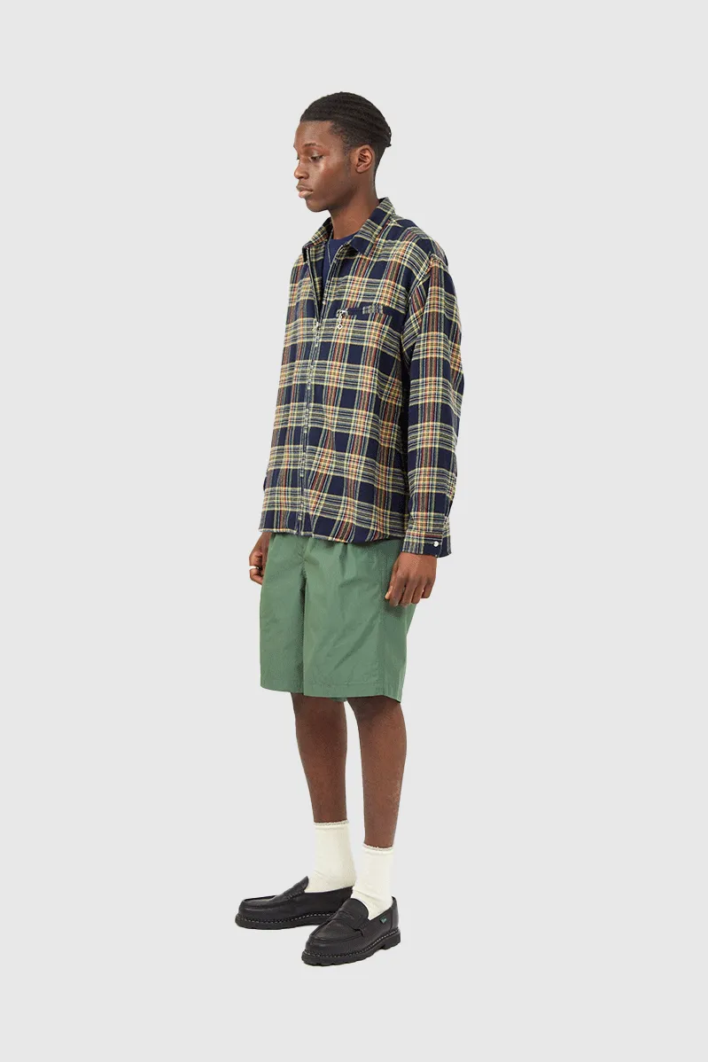 Grande Zip Shirt - Midnight Blue Check