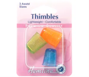 Hemline Thimble Assortment - 3 Different Sizes