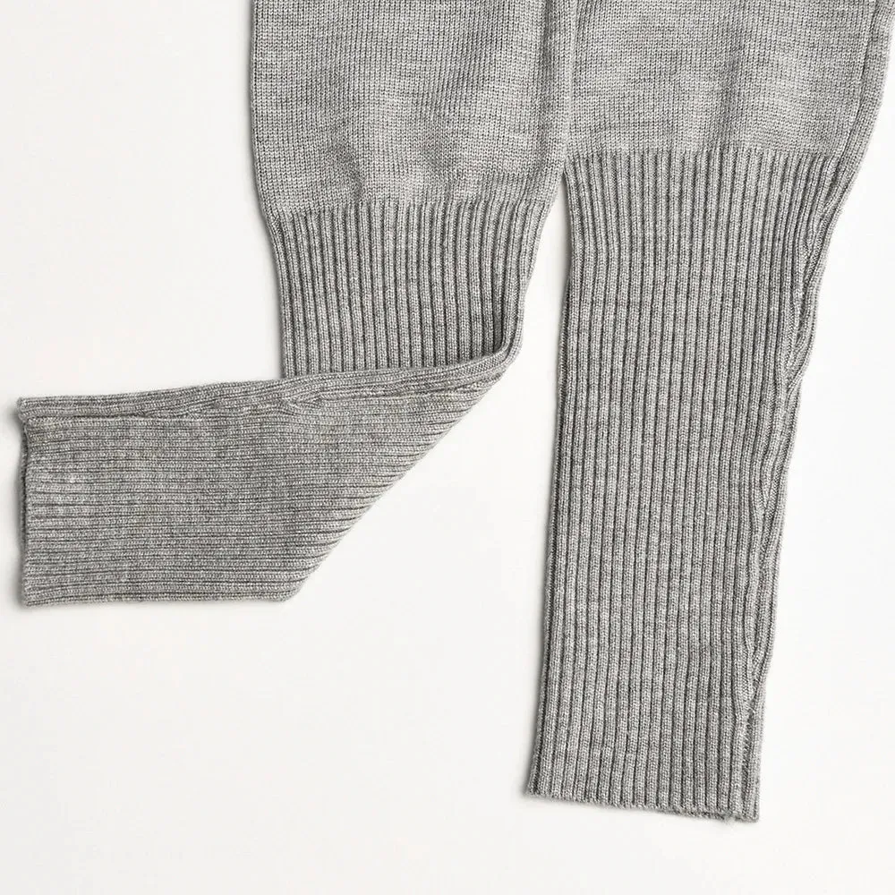 Knitted Hooded Crop Top and Flare Pants 2-Piece Tracksuit