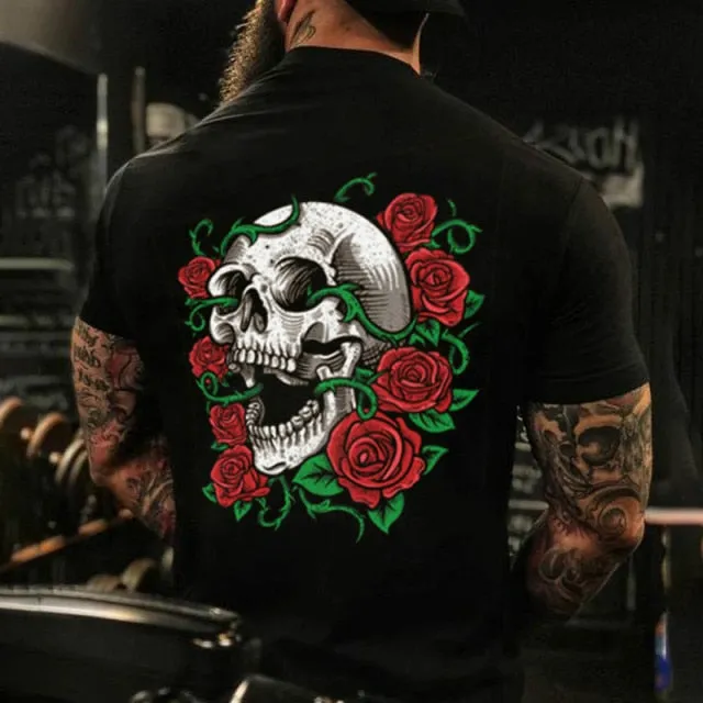 Men's short sleeve T-shirt, printed by bobber motor Motorrad, fashionable and comfortable, large, new in summer