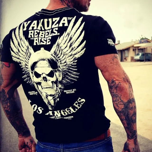 Men's short sleeve T-shirt, printed by bobber motor Motorrad, fashionable and comfortable, large, new in summer