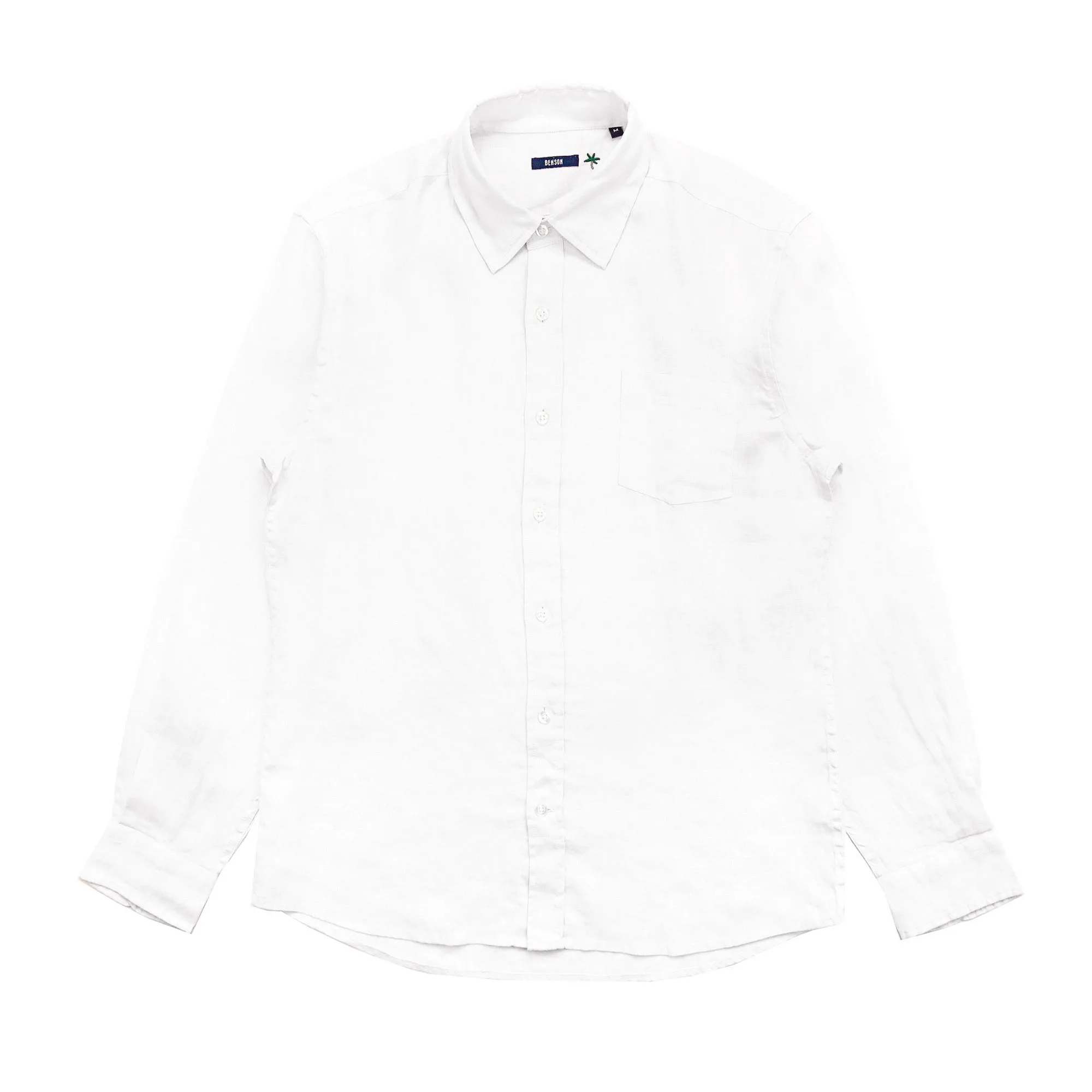 Miami White Long Sleeve Linen