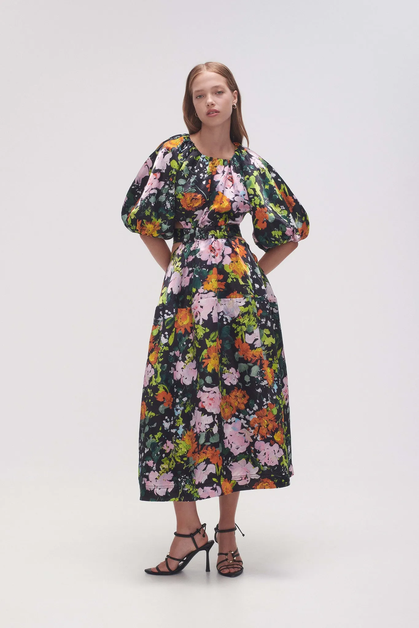 Mimosa Cutout Midi Dress