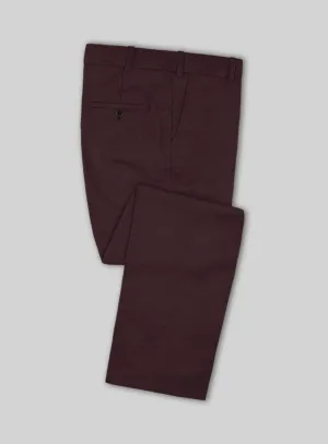 Napolean Stretch Wine Wool Pants