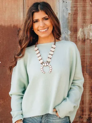 Never Looking Back Sweater in Mint