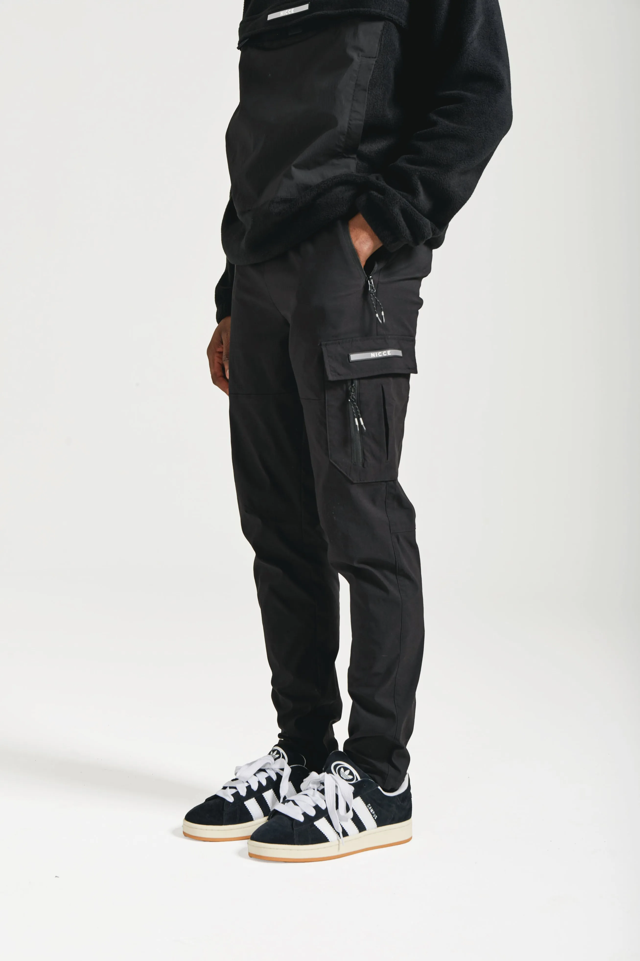 NICCE Mens Cargo Pants Calix Ascent | Black