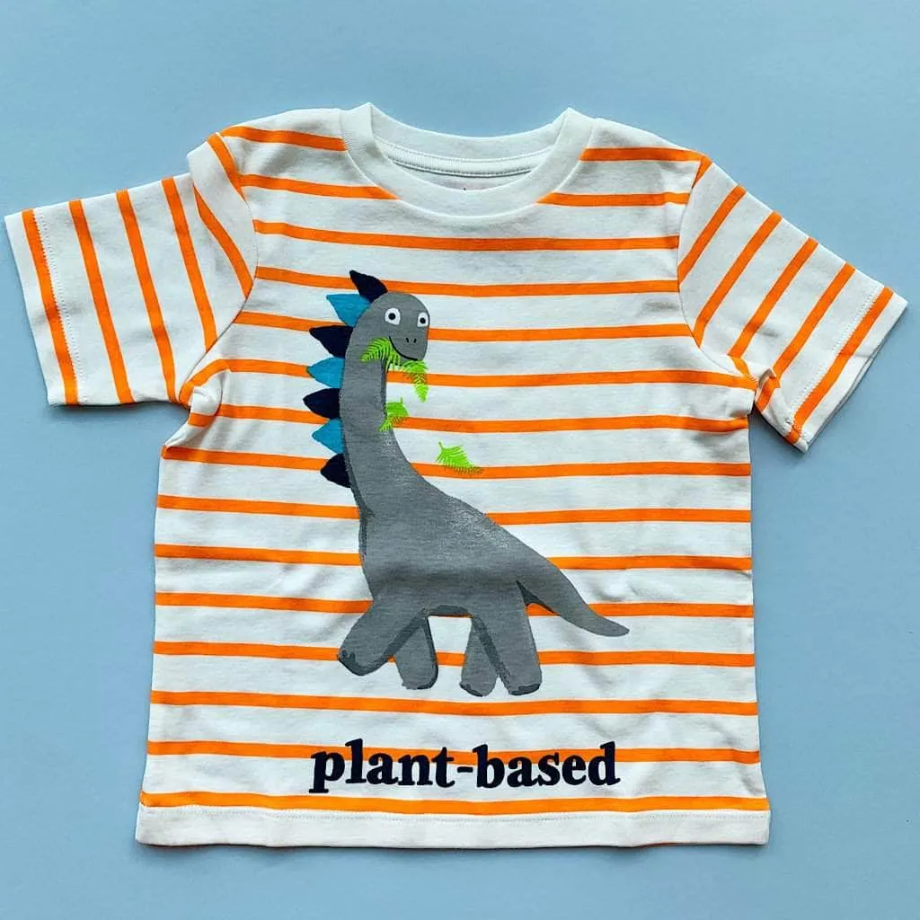 Organic Short Sleeve T-shirts for Toddlers, 'Plant Based'