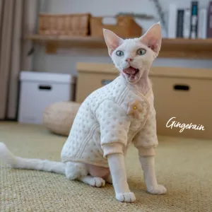 Pure Cotton Thickened Hoodie for Hairless Cats | Anti-Allergy Warm Small Coat | Sphynx Cat & Kitten Clothes