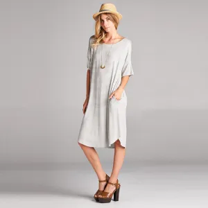 Relaxed Fit Striped Dress with Pockets