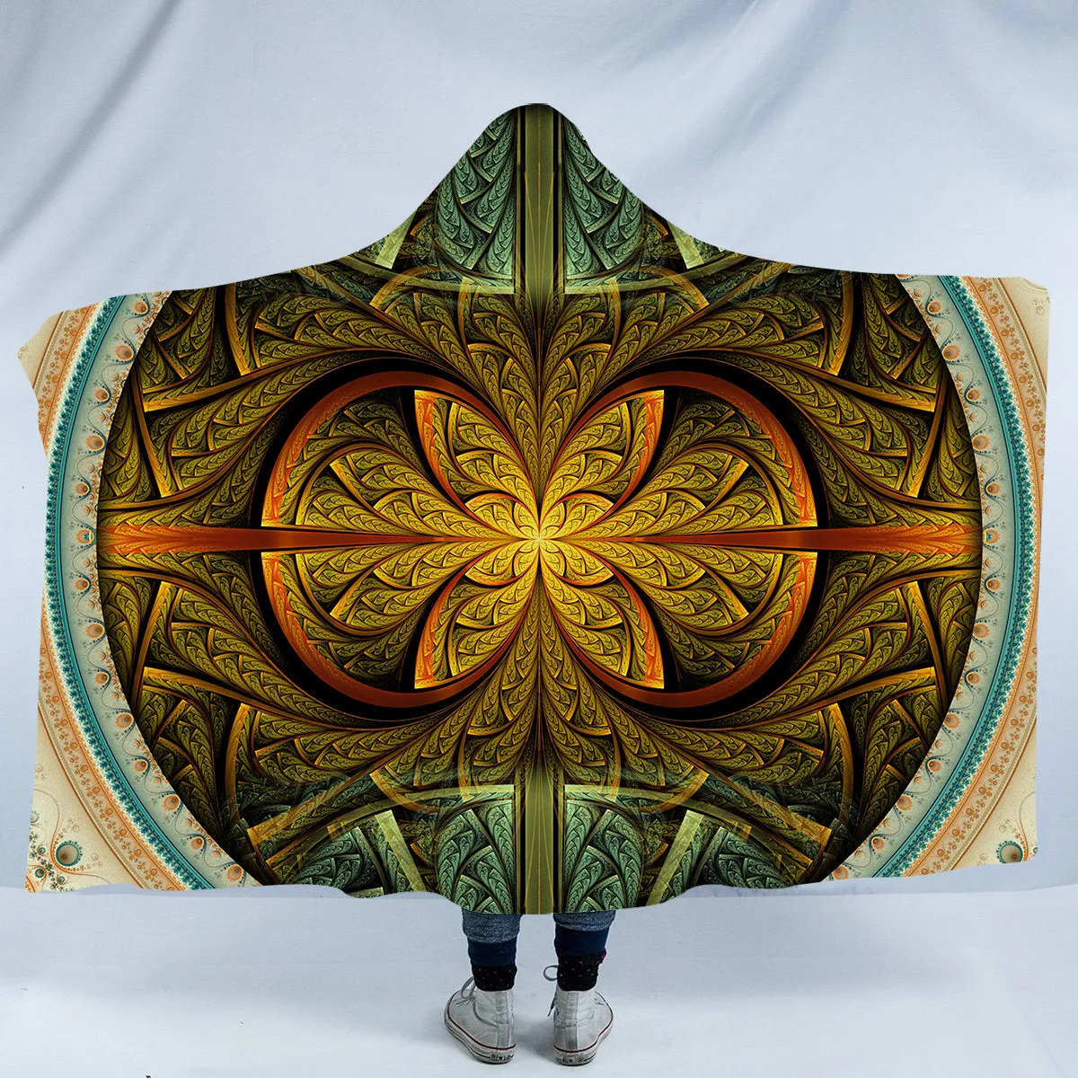 Shamanic Sherpa Hooded Blanket | Hooded Blankets For Adults | Calea