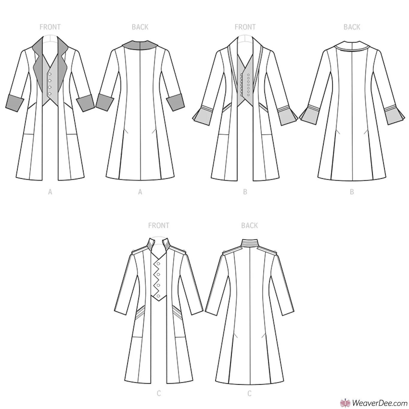 Simplicity Pattern S9630 Men's Costume Coats