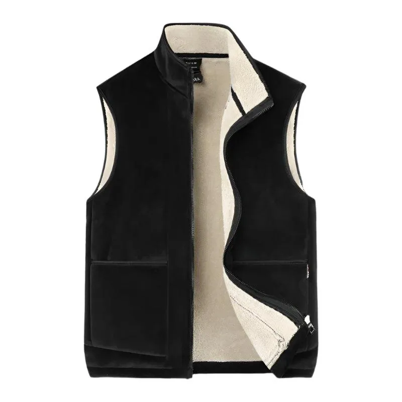 Sleeveless Fleece Warm Thick Waistcoats Outwear Thermal Softshell Vests Jacket