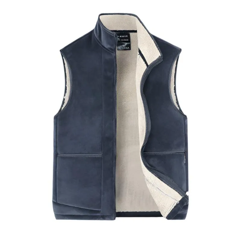 Sleeveless Fleece Warm Thick Waistcoats Outwear Thermal Softshell Vests Jacket