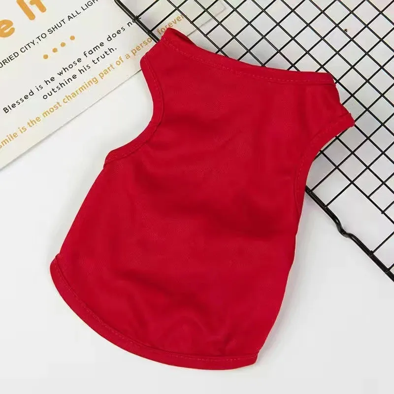 Summer Mesh Pet Dog Vest | Cartoon Print Elastic Clothes for Small Dogs | Lightweight Chihuahua Small Medium Puppy Cat Clothing