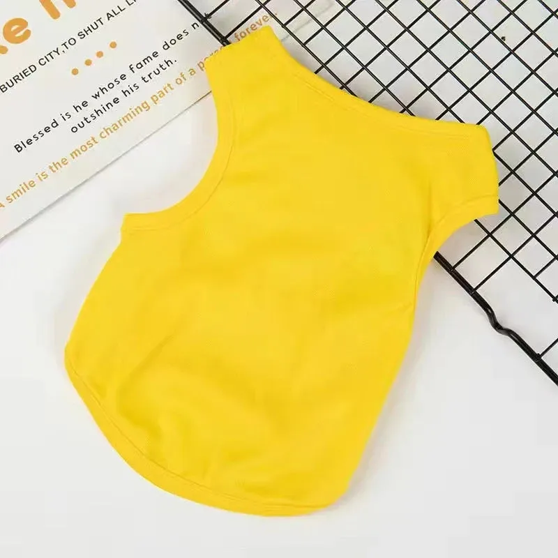Summer Mesh Pet Dog Vest | Cartoon Print Elastic Clothes for Small Dogs | Lightweight Chihuahua Small Medium Puppy Cat Clothing