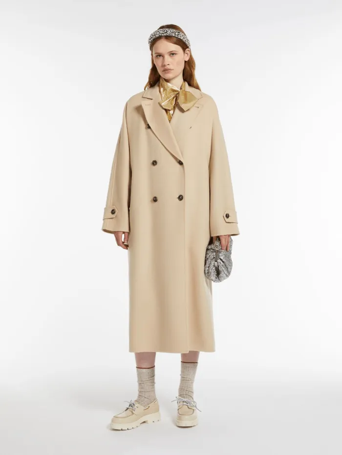 Weekend By Max Mara AFFETTO Long Wool Trench Coat In Sand 031 2415011031600 Col 031