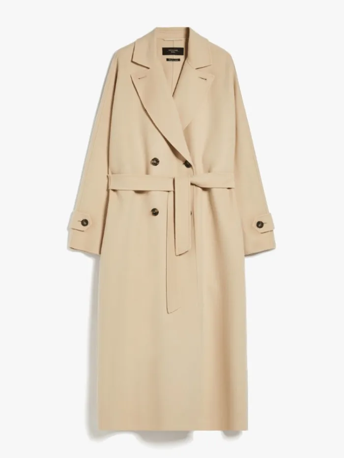 Weekend By Max Mara AFFETTO Long Wool Trench Coat In Sand 031 2415011031600 Col 031