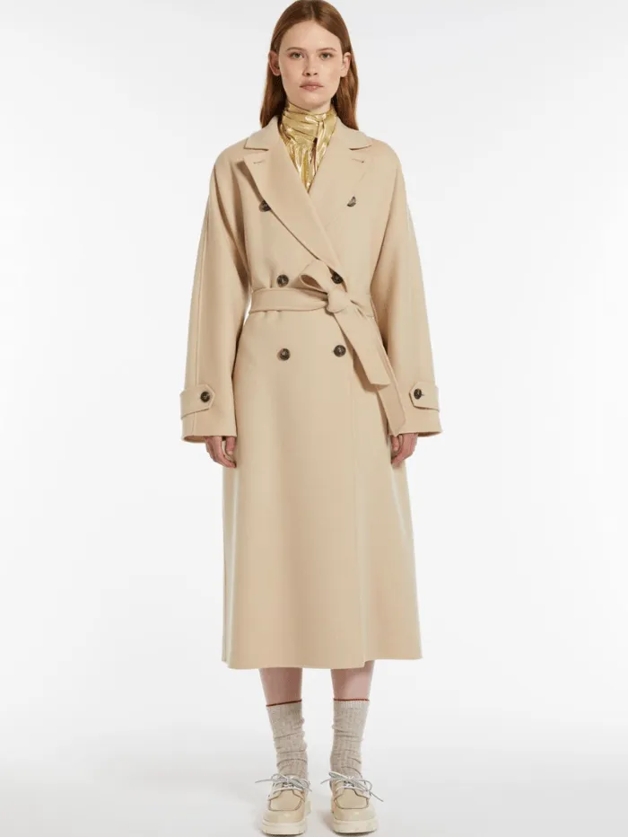 Weekend By Max Mara AFFETTO Long Wool Trench Coat In Sand 031 2415011031600 Col 031