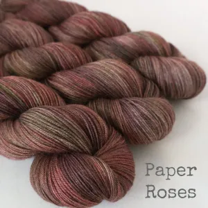 Yakity Yak Fingering Weight Yarn - Paper Roses