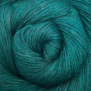 Yakity Yak Fingering Weight Yarn - Turquoise Semi Solid